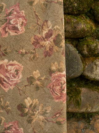 Vintage Rose Velvet Throw