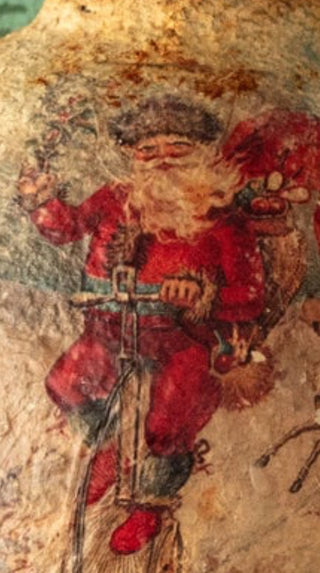 Whimsical Santa 4" Metal Ball Ornament