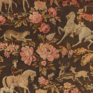 French Equestrian Toile Handled Tray