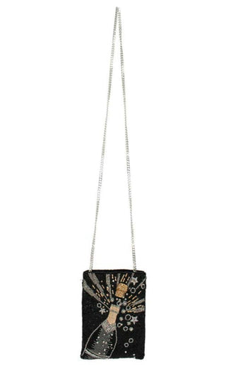 Bubbly Beaded Champagne Crossbody