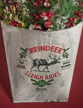 Reindeer Sleigh Ride Wall Pocket
