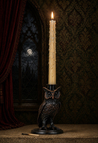 Edwardian Owl Candleholder