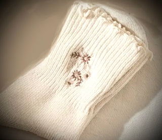 Faux Cashmere Cream Socks