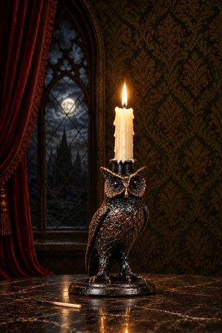Edwardian Owl Candleholder