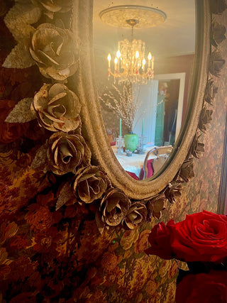 Gilt Roses Mirror