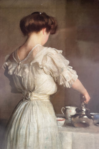 “Tea Leaves” by Wm. McGregor Paxton 1909