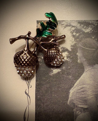 Iced Acorns Brooch