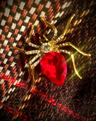 Ruby Spider Pin