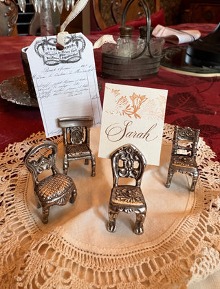 Chippendale Chairs Placecard Holders