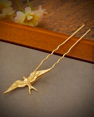 Gilded Swallows Hair Pins