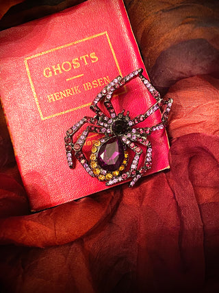 Purple Widow Brooch