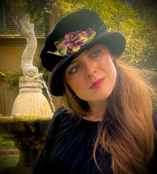 Devon Violet Velvet Hat