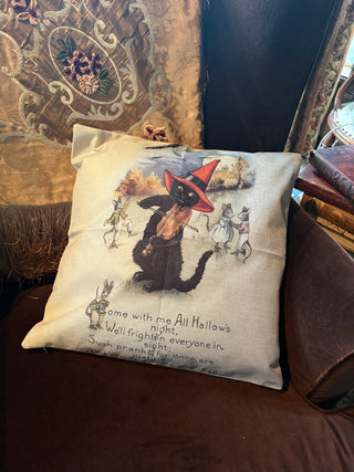 Fiddling Kitty Pillow