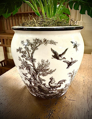 “Toile de Joie” Plant Pots: nested set of 2