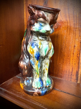 Majolica Cat Pitcher