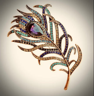 Peacock Plume Pin