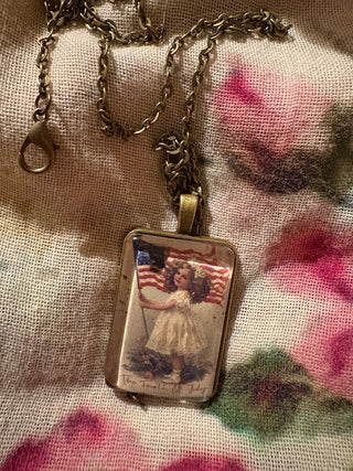 Fourth of July Pendant Necklace