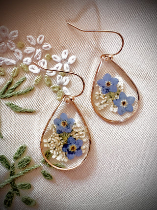 Forget-Me-Not Ear Dangles