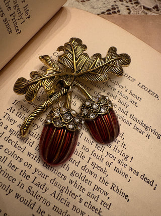 Autumnal Acorn Brooch