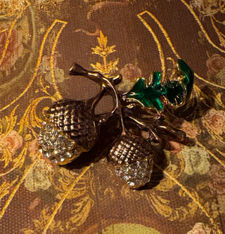 Iced Acorns Brooch