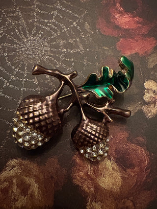 Iced Acorns Brooch