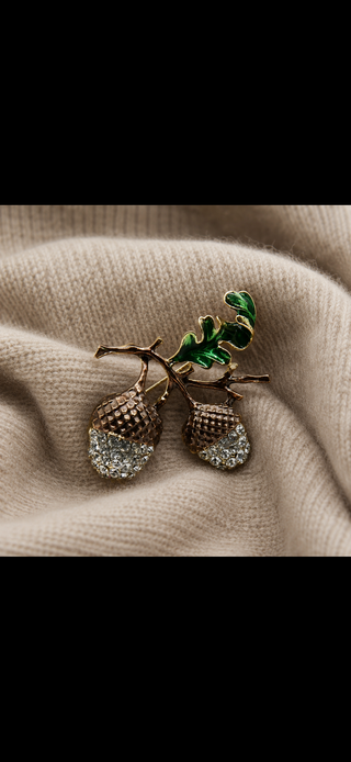Iced Acorns Brooch