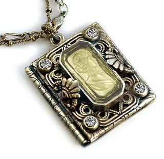 Bronze Intaglio Book Locket