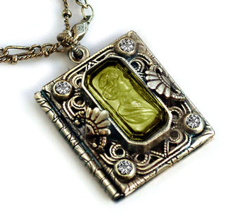 Bronze Intaglio Book Locket