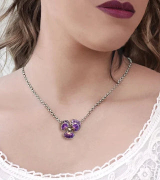 Precious Pansy Necklace