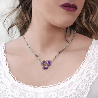 Precious Pansy Necklace