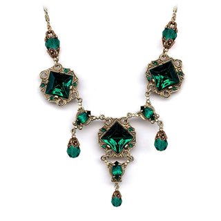 Grande Dame Art Deco Vintage Glass Necklace