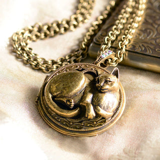 Persian Cat Locket Necklace