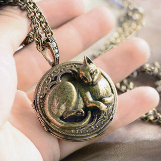 Persian Cat Locket Necklace