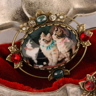 Christmas Kittens Pin