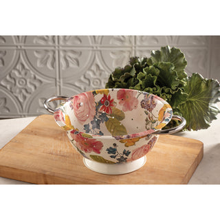 Heirloom Bouquet Enamel Colander