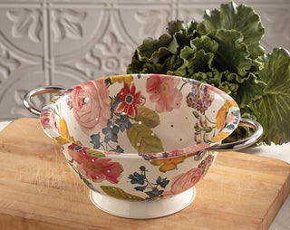 Heirloom Bouquet Enamel Colander