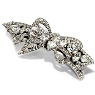 Art Deco Crystal Hair Bow Barette