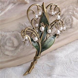 Maiden of May Lily of the Valley Brooch