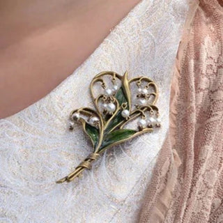 Maiden of May Lily of the Valley Brooch