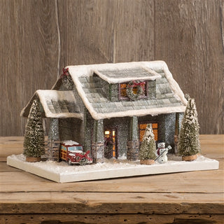 Snowbound Lighted Christmas Bungalow