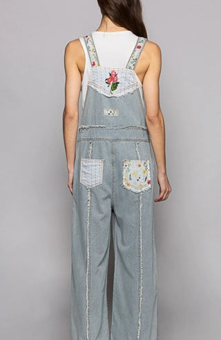 Camille Monet's "Bibbies" Patchwork Overalls