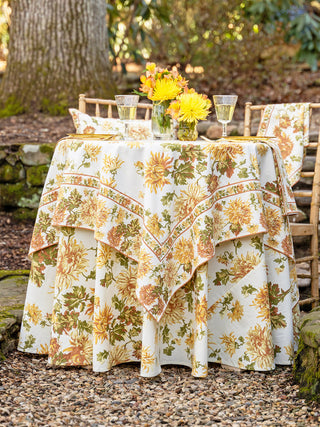 Mum Garden Tablecloth Ecru