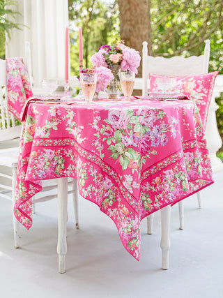 Cottage Rose Tablecloth Pink