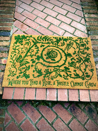 Where You Tend a Rose Coir Mat