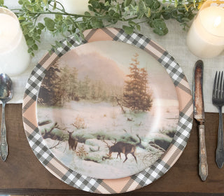 Freshly Fallen Snow Deer Plate