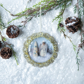 Snow Angel Domed Ornament Set