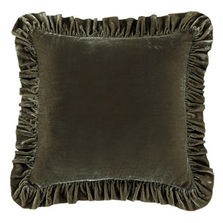 Venetian Silk Velvet Ruffled Euro Sham