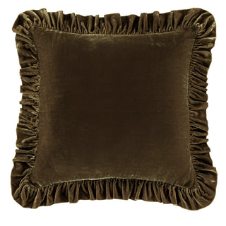 Venetian Silk Velvet Ruffled Euro Sham