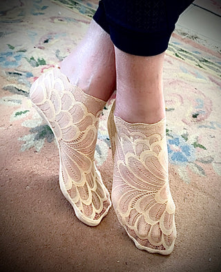Gothic Angel Wing Lace Socks