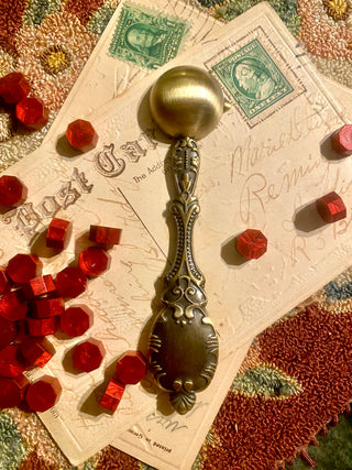 Sealing Wax Spoon and Wax Beads